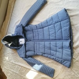 Rebook hooded long parka size S